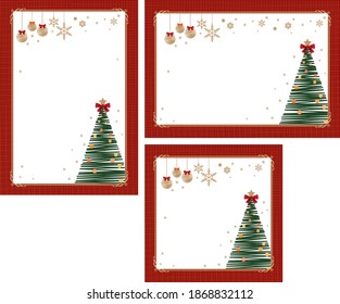 Winter background with snowflakes and Christmas tree.image of winter background for Christmas.