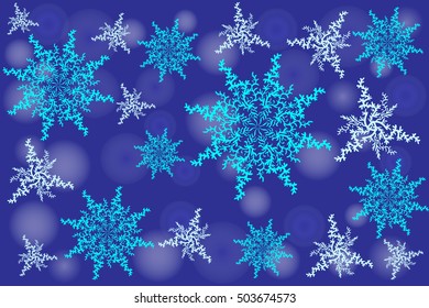 Winter background with snowflakes. Christmas. Vector.
