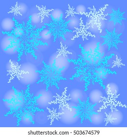 Winter background with snowflakes. Christmas. Vector.