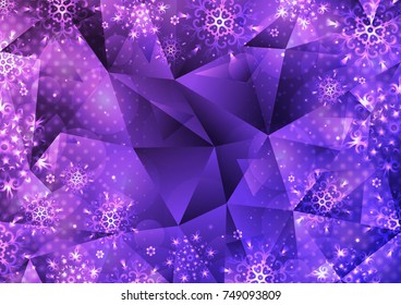 Winter background with snowflakes. Christmasframe. New Year background with space for your text