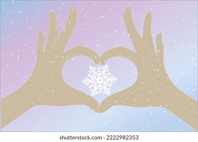 winter background, snowflakes of different shapes, snowdrifts. Winter landscape with falling Christmas shining beautiful snow. . new year abstract