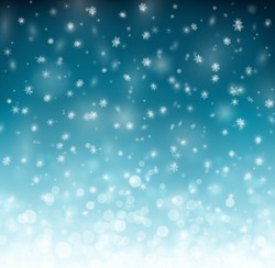 Winter Background With Snowflakes, Eps 10
