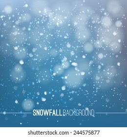 Winter background with snowflakes, eps 10