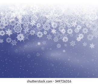 Winter background with snowflakes, eps 10.