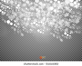 Winter background with snowflakes, eps 10