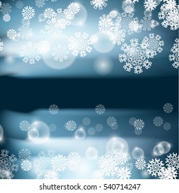 Winter background with snowflakes. EPS10 vector.