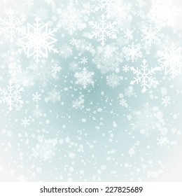 winter background with snowflakes. festive vector illustration