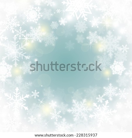 winter background with snowflakes. festive vector illustration