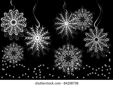 winter background with snowflakes. illustration