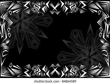 winter background with snowflakes. illustration