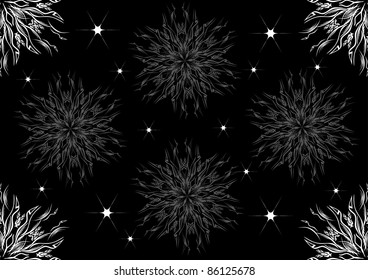 winter background with snowflakes. illustration