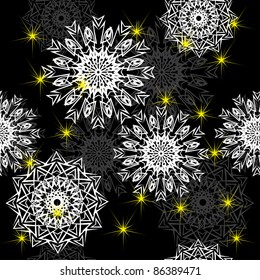 winter background with snowflakes. illustration