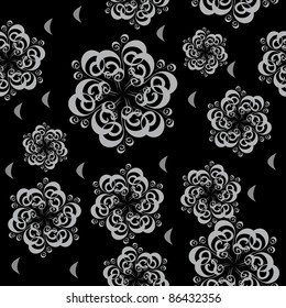 winter background with snowflakes. illustration