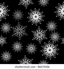 winter background with snowflakes. illustration