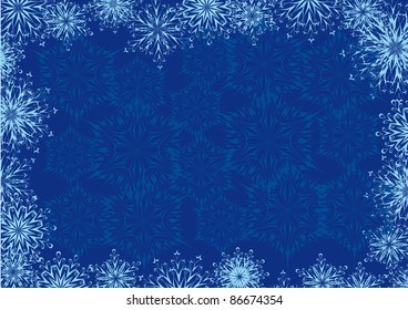 winter background with snowflakes. illustration