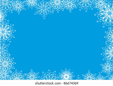 winter background with snowflakes. illustration