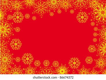 winter background with snowflakes. illustration