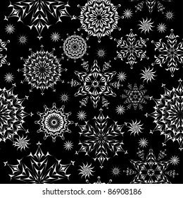 winter background with snowflakes. illustration