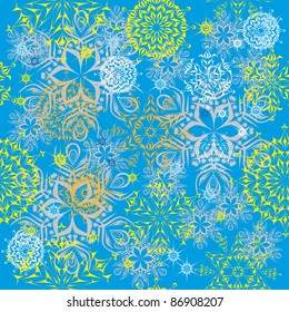 winter background with snowflakes. illustration
