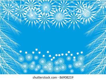 winter background with snowflakes. illustration