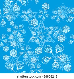 winter background with snowflakes. illustration