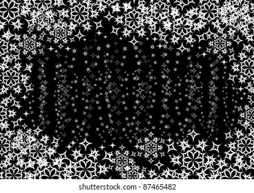 winter background with snowflakes. illustration