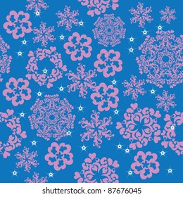 winter background with snowflakes. illustration