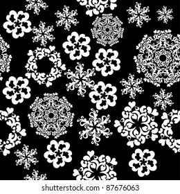 winter background with snowflakes. illustration