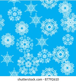 winter background with snowflakes. illustration