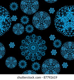 winter background with snowflakes. illustration