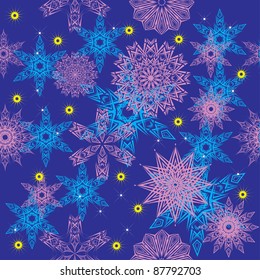 winter background with snowflakes. illustration