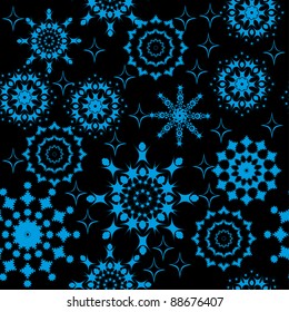 winter background with snowflakes. illustration