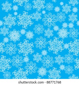 winter background with snowflakes. illustration