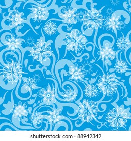winter background with snowflakes. illustration