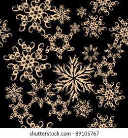 winter background with snowflakes. illustration