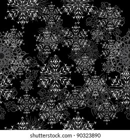 winter background with snowflakes. illustration