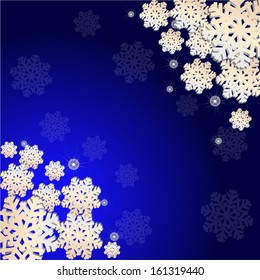 Winter Background with snowflakes new year's pattern