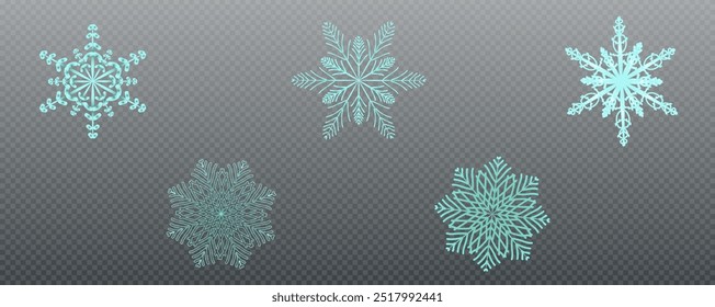 Winter background, snowflakes on a beautiful background, Christmas background for cards, snowfall. Snowy nature landscape, winter dust png.
