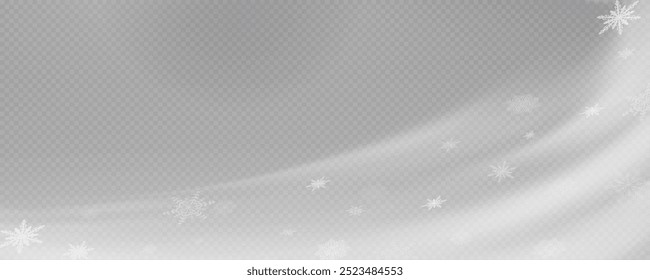 Fondo de invierno, copos de nieve sobre un hermoso fondo, fondo de Navidades para tarjetas, nevada. Paisaje de la naturaleza nevada, polvo de invierno png.