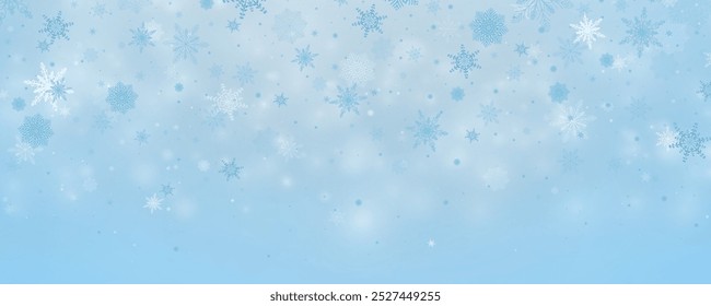 Fondo de invierno, copos de nieve sobre un hermoso fondo, fondo de Navidades para tarjetas, nevada. Paisaje de la naturaleza nevada, polvo de invierno png.