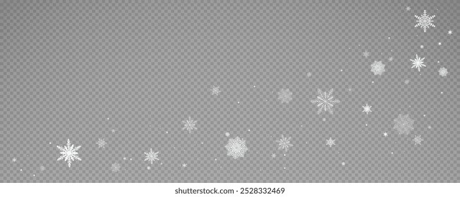 Fondo de invierno, copos de nieve sobre un hermoso fondo, fondo de Navidades para tarjetas, nevada. Paisaje de la naturaleza nevada, polvo de invierno png.