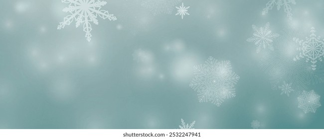 Winter background, snowflakes on a beautiful background, Christmas background for cards, snowfall. Snowy nature landscape, winter dust png.