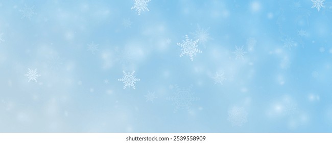 Winter background, snowflakes on a beautiful background, Christmas background for cards, snowfall. Snowy nature landscape, winter dust png.