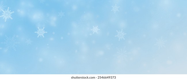 Winter background, snowflakes on a beautiful background, Christmas background for cards, snowfall. Snowy nature landscape, winter dust png.
