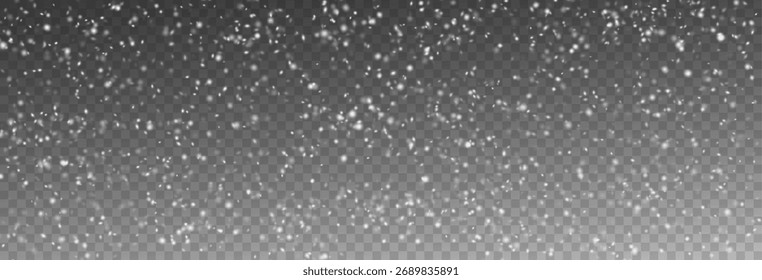 Winter background, snowflakes on a beautiful background, Christmas background for cards, snowfall. Snowy nature landscape, winter dust png.