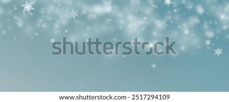 Winter background, snowflakes on a beautiful background, Christmas background for cards, snowfall. Snowy nature landscape, winter dust png.