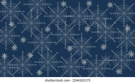 winter background snowflakes on a dark background