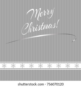 Winter background with snowflakes ribbon. Vector illustration EPS10 for Christmas or New Year card