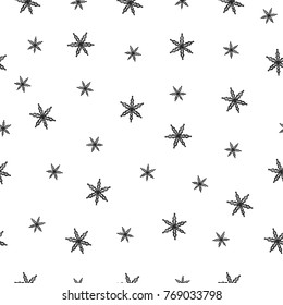 Winter Background with Snowflakes. Winter. Seamless background. Vector illustration.