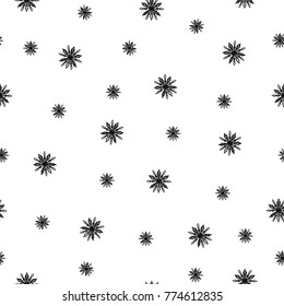 Winter Background with Snowflakes. Winter. Seamless background. Vector illustration.